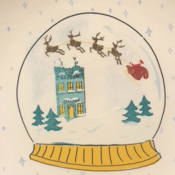 Joyland Christmas Snow Globe Plate Set - Picture 4 of 4